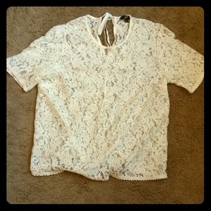 White lace blouse,women's xl
